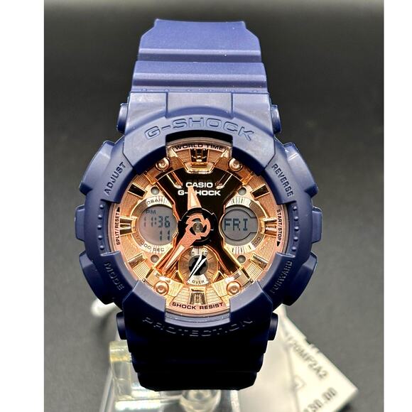 Casio G-Shock GMA-S120MF-2A2 Navy Blue Rose Gold Women’s Watch NIBWT main image 9